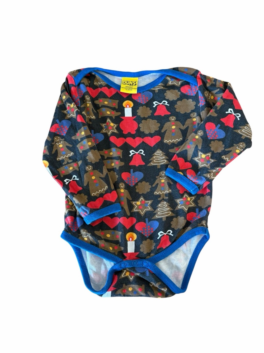 DUNS Sweden Holiday Gingerbread Onesie Size 86